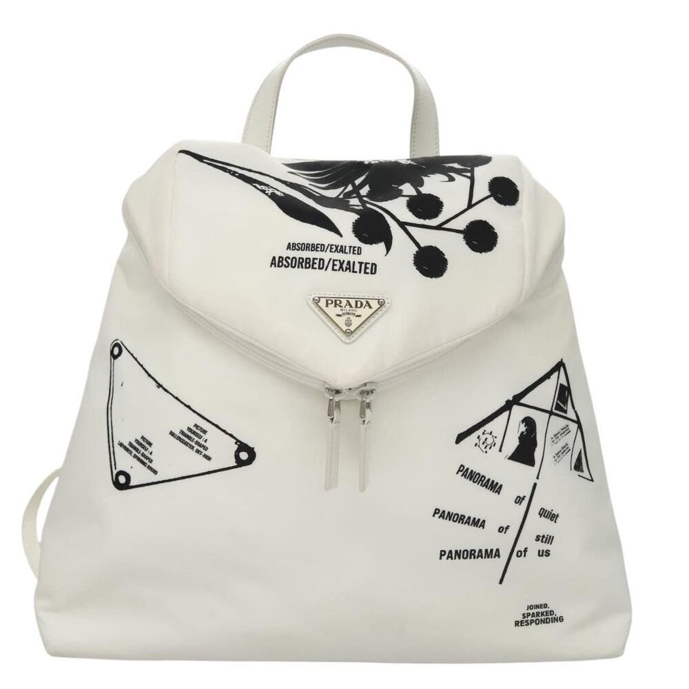 Prada Nylon Backpack White